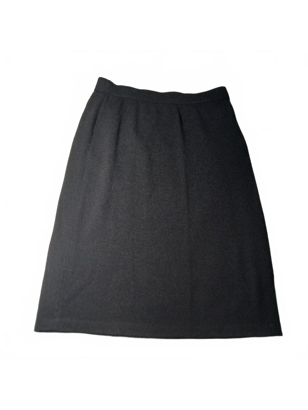 St John Basics Black Knit Pencil Skirt Womens Size 10 Classic Career Midi